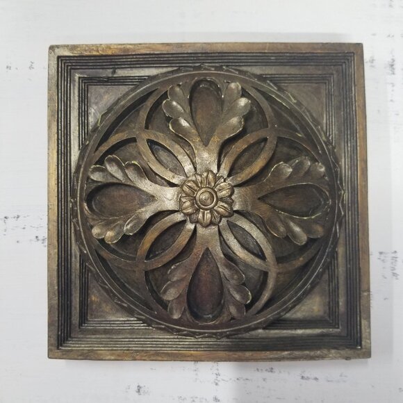 3D Resin Wall Plaque Botanical Decorative Plaster Wall Art 2 Pc. Tuscany Style - Picture 6 of 11